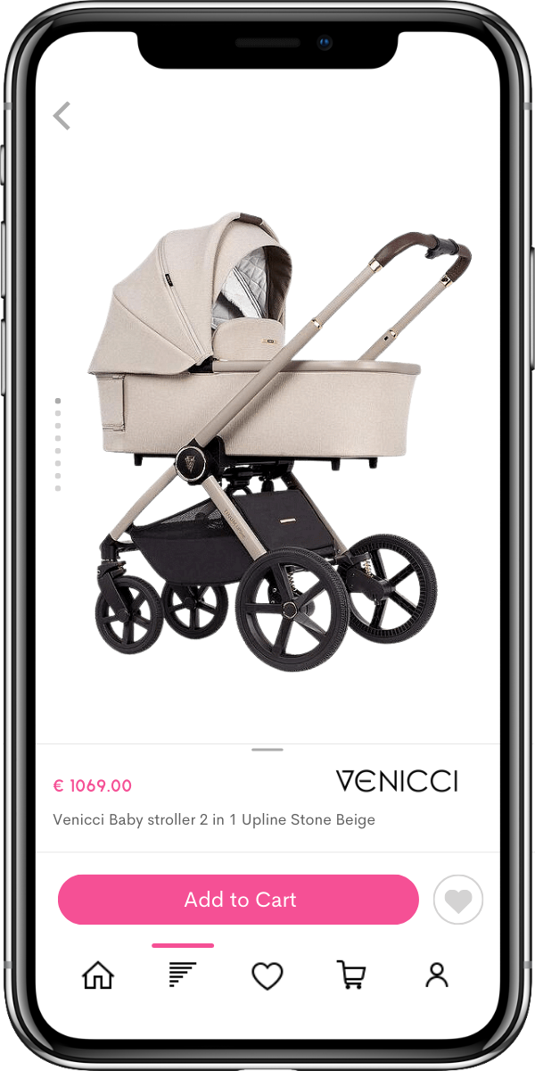 Preview of Redina mobile apps for fashion, lifestyle, and baby products